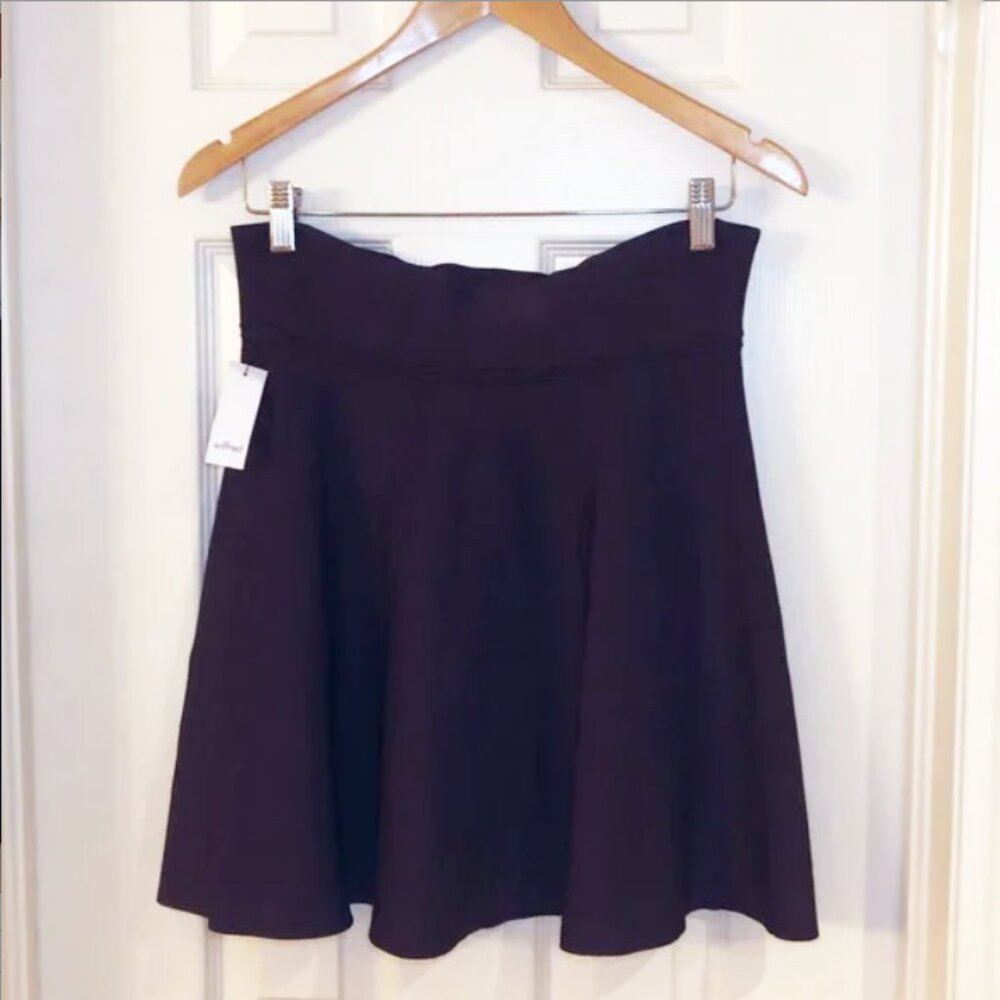 Aritzia Wilfred Dark Purple Cocteau A-Line Mini Skirt, Large
